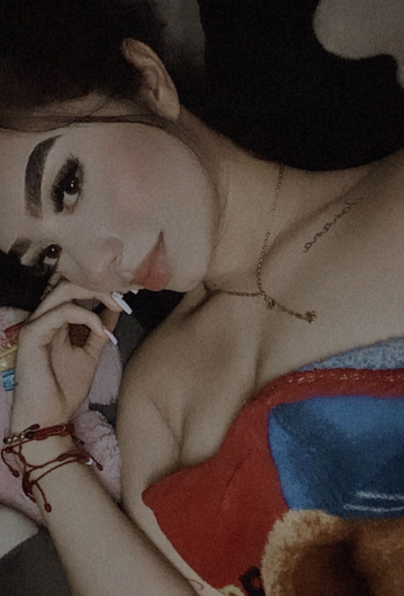 Woman looking at the camera