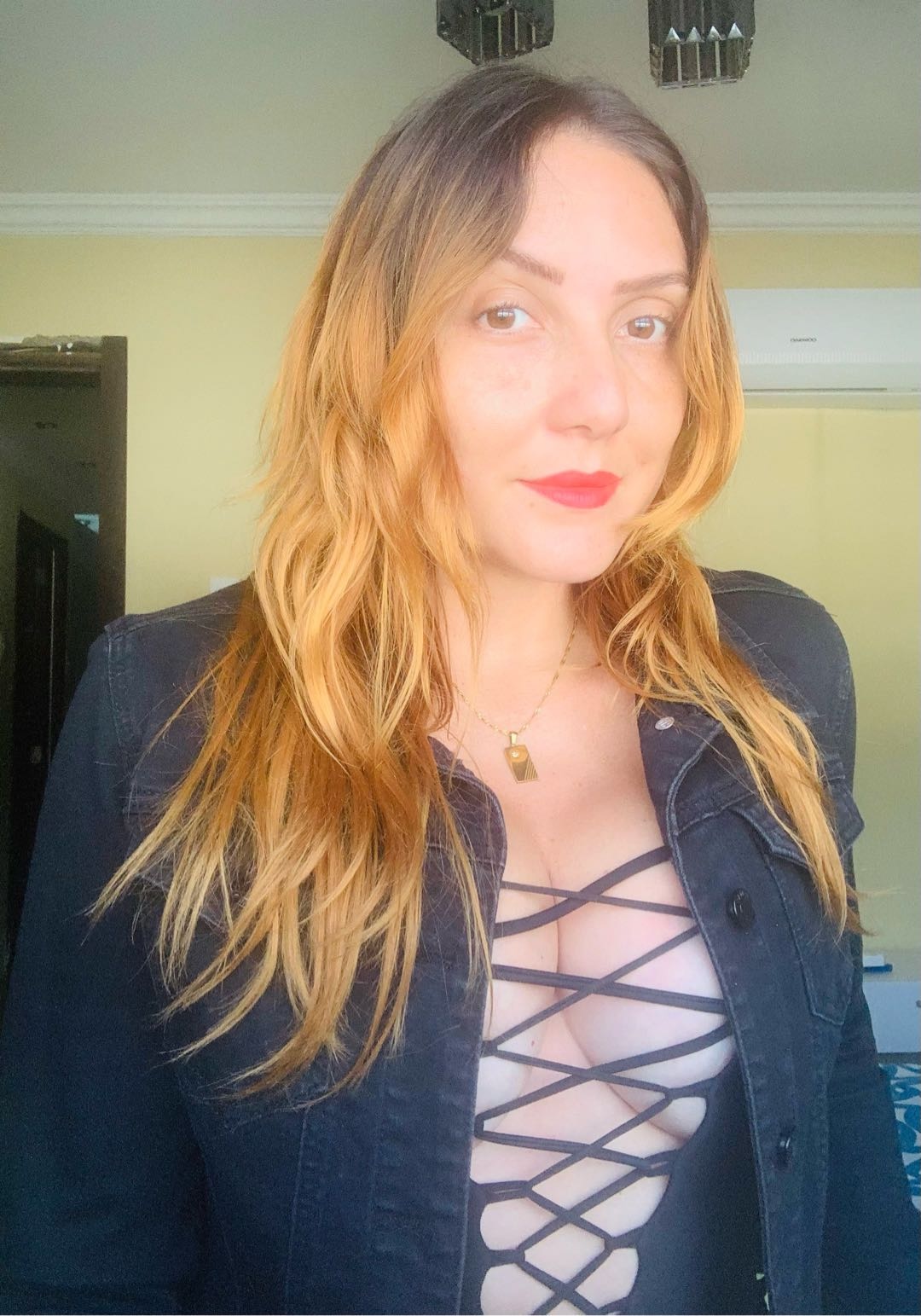 Woman taking a selfie